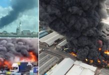 பிரித்தானியாவில் நகரின் முக்கிய பகுதியில் பயங்கர தீ விபத்து! தீயை அணைக்க போராட்டம்: கொழுந்துவிட்டு எரியும் காட்சிகள்!!