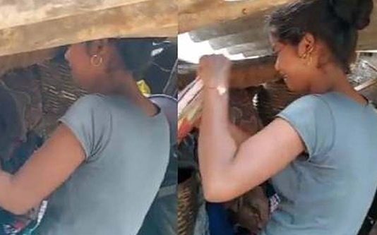 சேதமடைந்த குடிசை வீட்டின் நடுவே கதறி அழும் சிறுமி… திடீரென தேடி வந்த சர்ப்ரைஸ் !!