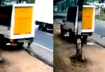 அசுர வேகத்தில் வந்த எமன்! மயிரிலையில் நடந்த அதிசயம்… செய்வதரியாமல் திகைத்து நின்ற நபரின் அரிய காட்சி!!