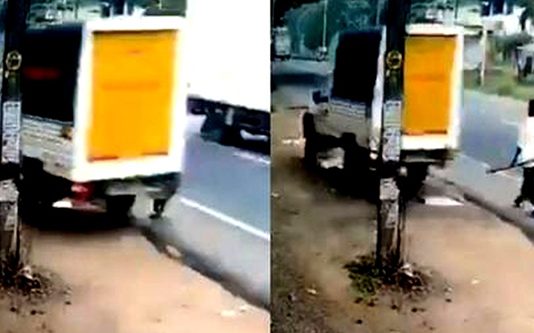 அசுர வேகத்தில் வந்த எமன்! மயிரிலையில் நடந்த அதிசயம்… செய்வதரியாமல் திகைத்து நின்ற நபரின் அரிய காட்சி!!