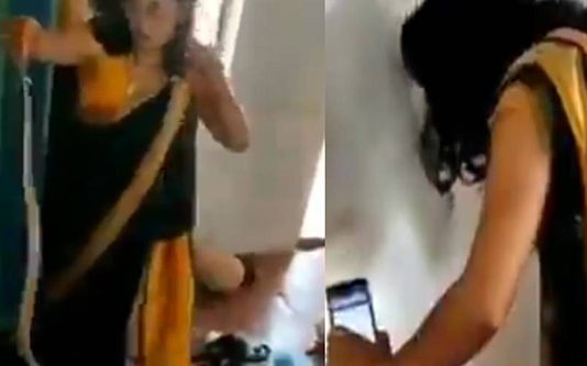 திருமணத்திற்கு சென்ற புடவையோடு வந்து பாம்பை பிடித்த பெண்.. வைரல் வீடியோ!!