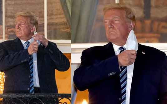 மருத்துவமனையில் இருந்து வெள்ளை மாளிகை திரும்பிய டிரம்ப் செய்த செயலால் மீண்டும் சர்ச்சை! சிக்கிய வீடியோ காட்சி!!