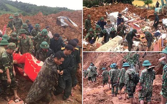 நிலச்சரிவில் சிக்கி மண்ணுக்குள் புதைந்த ராணுவ முகாம்: அதிகரிக்கும் பலி எண்ணிக்கை!!