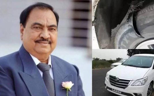 காரின் டயர் வெடித்து விபத்து: அதிர்ஷ்டவசமாக உயிர் பிழைத்த முன்னாள் அமைச்சர்!!