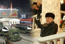 உலகின் மிக சக்தி வாய்ந்த ஆ யு தம்? வடகொரியா இராணுவ அணிவகுப்பில்… சிரித்தபடி ரசித்த கிம் ஜாங் உன்!