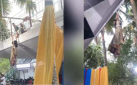 பிரபல நடிகை எடுத்த ரிஸ்க்… தீயாய் பரவும் காணொளியால் அதிர்ச்சியில் ரசிகர்கள்!!