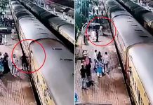 கோவாவில் ஓடும் ரயிலில் சிக்கிய நபரை பத்திரமாக மீட்ட ரயில்வே போலீசாரின் செயல்!!