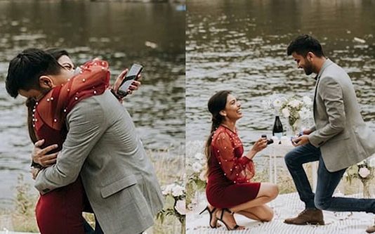 கொரோனாவால் பிரிந்திருந்த காதல் ஜோடி… ஒரே நேரத்தில் செய்த ஆச்சரிய செயல்: டச்சிங் வீடியோ!!