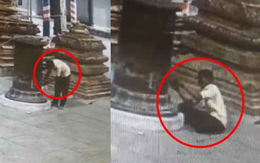 திருப்பதி கோவிலில் பக்தர் போல நடித்து கொ.ள்.ளை முயற்சி : அ திர்ச்சி காட்சி!!