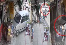 சாலையோர கடையில் கார் மோ தி வி பத்து : நே ர்ந்த வி பரீத காட்சி!!