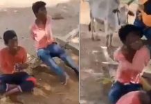 மாங்கா ப.றி.த்ததற்காக கு.ழ.ந்தைகளை கட்டி வைத்து அ.டி.த்து மாட்டு சாணி சாப்பிட வைத்த கொ.டூ.ரன்கள்! க.லங்க வைக்கும் வீடியோ காட்சி!!