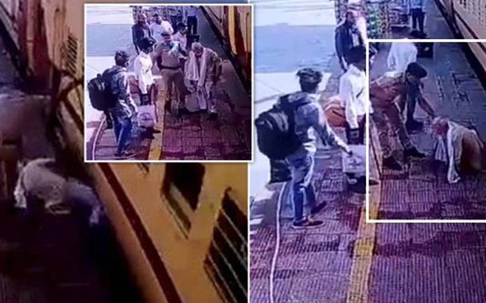 இரயிலில் ந.சு.ங்.கி உ.யி.ரி.ழக்க வேண்டிய நபர்! நொ.டிப் பொழுதில் கா.ப்.பாற்றிய பொ லிஸ்: சி.சி.டிவியில் ப திவான தி.க் தி.க் வீடியோ!!