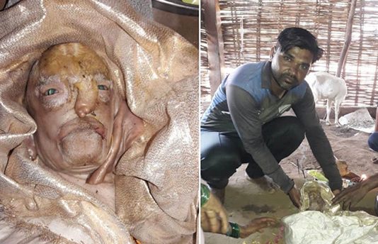 மனித மு கத்தோற்றத்தில் பிறந்த அதிசய ஆட்டுக்குட்டி…. பிறந்து சில நிமிடங்களிலேயே உ யி ரிழந்த சோ கம்!!