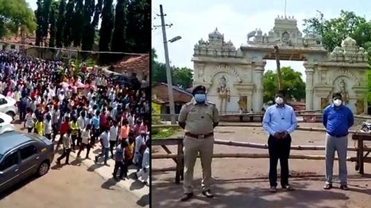குதிரையின் இறுதிச்சடங்கில் கூடிய ஆயிரக்கணக்கான மக்கள் : கொரோனா ஊரடங்கில் பரபரப்பு சம்பவம்!!