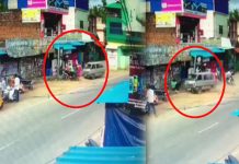 சாலையோரம் நின்றுகொண்டிருந்தவர் மீது ஆம்னி வேன் மோ.தி தூ.க்.கி வீ.ச.ப்பட்ட இ.ளை.ஞர்!!