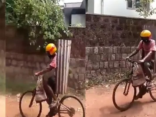 என்னமா யோசிக்கிறாங்க ..காவலரின் பிரம்படியில் இருந்து தப்பிக்க நூதன வழி..வைரலாகும் வீடியோ!