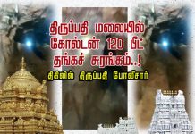 திருப்பதி மலையில் கோல்டன் 120 பீட் தங்கச் சுரங்கம்..! திகிலில் திருப்பதி போலீசார்!!