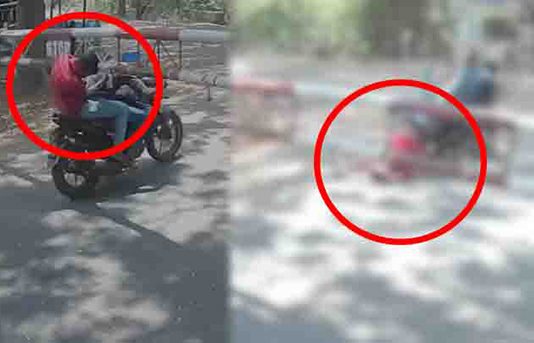 சோதனைச்சாவடியில் பைக்கை நிறுத்தாமல் சென்ற இளைஞர் : மனதை ரணமாக்கிய காட்சி!!