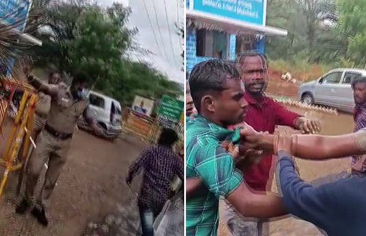 கு.டிபோ.தையில் இருசக்கர வாகனத்தில் வந்த இ.ளை.ஞர்கள் காவலர்களை தா.க்.கும் வீடியோ காட்சிகள்!!