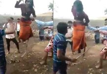 புதுப்பெண்ணை அ.த.ரத்தில் தொ.ங்கவிட்டு அ.டி.த்த குடும்பம்: ப.த.றவைக்கும் வீடியோ!!