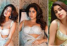 ஸ்லீவ் லெஸ் ஜாக்கெட் போட்டு… சிங்கிள் பிளீட் சேலை கட்டி ரசிகர்களை கதறவிட்ட ஜான்வி கபூர்!!