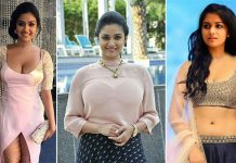 மெல்லிய புடவையில், சூப்பர் ஹாட் Structure- ஐ காட்டிய கீர்த்தி சுரேஷ்!!