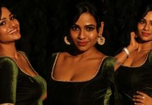 முன்னழகு, பின்னழகு ரெண்டும் தூக்கலாகத் தெரியும் அளவிற்கு சேலையில் ஜொலித்த லீசா!!