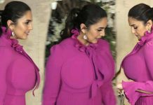 டைட்டான உடையில் தொடையை காட்டி ஹாட் போஸ் கொடுத்த ஹியூமா குரேஷி!!