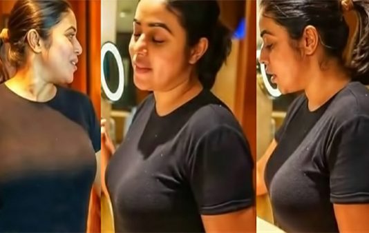 மொத்த அழகும் அங்க இருக்கு… தளுக் மொழுக் உடம்பை காட்டும் பூர்ணா ஹாட் Pics!!