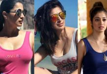 பிகினி உடை அணிந்து நீச்சல் குளத்தில் ஹாட் போஸ் கொடுத்த ராய்லட்சுமி!!