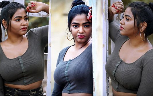 நீங்க எத பாத்தாலும் நாங்க அதத்தான் பாப்போம்… முன்னழகை எடுப்பாக காட்டிய ஷாலு ஷம்மு!!