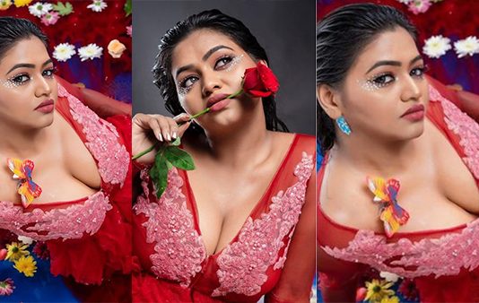 காதலர் தினத்தில் முன்னழகை மொத்தமாக காட்டிய ஷாலு ஷம்மு ஹாட் போட்டோஸ்!!
