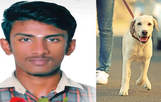 நாயை குளிப்பாட்ட சென்ற சிறுவனுக்கு நேர்ந்த பரிதாபம்!!