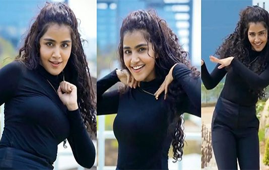 இடுப்பழகை காட்டும் கவர்ச்சியான உடை அணிந்து போஸ் கொடுத்த அனுபமா!!