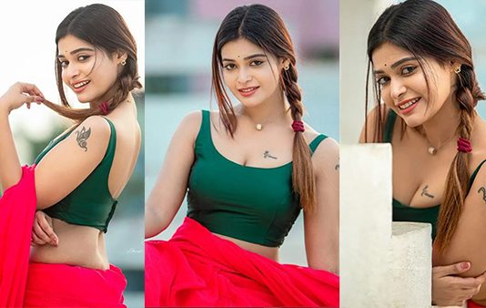 கவர்ச்சி உடையில் ரசிகர்களை சுண்டி இழுக்கும் தர்ஷா குப்தா!!