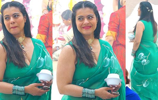 இந்த வயசுலயும் அழகை தூக்கி காட்டுறீங்களே… கவர்ச்சி போஸ் கொடுத்த கஜோல்!!