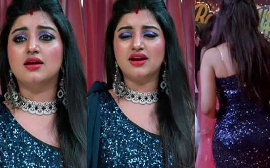 டாப் ஆங்கிளில் எட்டிப்பாக்குது அந்த அழகு… கவர்ச்சியான உடையில் ஹாட் போஸ் கொடுத்து ரசிகர்களுக்கு ஷாக் கொடுத்த மகாலட்சுமி!!