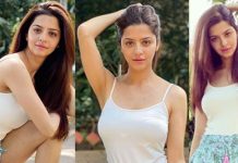 கவர்ச்சி உடையில் கண்ணாடி முன்பு நின்று போஸ் கொடுத்து இளசுகளை பாடாய்படுத்தும் வேதிகா!!