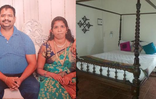 மனைவியை கத்தியால் குத்தி கட்டிலுக்கு அடியில் மறைத்து வைத்திருந்த கொடூர கணவன் : நெஞ்சை உலுக்கும் சம்பவம்!!