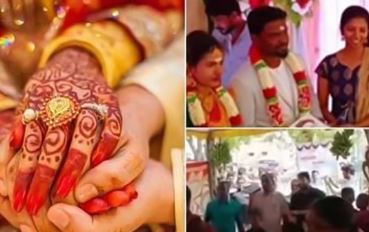 வித்தியாசமான சீர்வரிசை தட்டை தூக்கிவந்த நண்பர்கள் : நெகிழ்ந்துபோன மாப்பிள்ளை!!