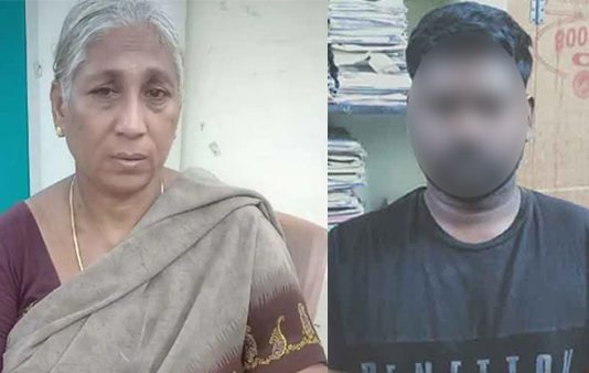 மகனை அரிவாளால் வெட்டிய பெற்ற தாய் : அதிர்ச்சியூட்டும் சம்பவம்!!