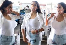 தொப்பையை பிடித்து இப்படியா காட்டுறது.. கவர்ச்சி உடையில் புகைப்படத்தை வெளியிட்ட சாரா அலி கான்!!