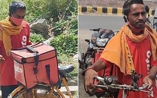 கொளுத்தும் வெயிலில் சைக்கிள்ல உணவு டெலிவரி செஞ்ச ஊழியர் : அடுத்த 24 மணி நேரத்துல நடந்த நெகிழ்ச்சி சம்பவம்!!