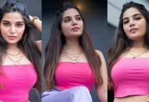 முன்னழகு எடுப்பாக தெரிய கவர்ச்சி போஸ் கொடுத்து ரசிகர்களை ஈர்த்த ஆத்மிகா!!