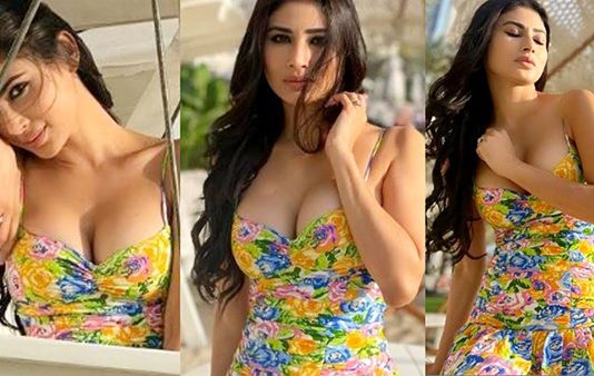 சைஸ் ஜீரோ லுக் காட்டி செம ஹாட் போஸ் கொடுத்த மௌனி ராய்!!