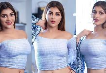 சட்டைக்குள்ள மறச்சாலும் அப்படியே தெரியுது… கூச்சப்படமாக முன்னழகை அப்பட்டமா காட்டும் யாஷிகா!!