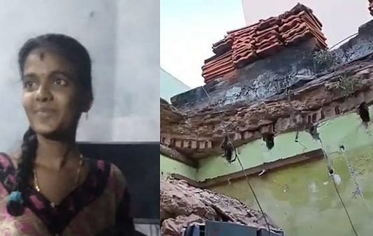 வீட்டின் கூரை இடிந்து விழுந்து கர்ப்பிணி பெண் உட்பட 2 பேருக்கு நேர்ந்த சோகம்!!