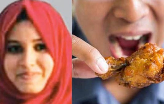 தொண்டையில் சிக்கிய இறைச்சி துண்டு… சாப்பிடும் போது இளம் பெண்ணுக்கு நேர்ந்த சோகம்!!