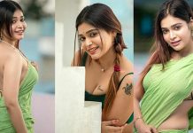 மறச்சி வச்சாலும் எட்டிப்பாக்குது… குட்டப் பாவாடையில் முன்னழகை எடுப்பாக காட்டி குதூகலப்படுத்திய தர்ஷா குப்தா!!