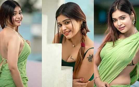 மறச்சி வச்சாலும் எட்டிப்பாக்குது… குட்டப் பாவாடையில் முன்னழகை எடுப்பாக காட்டி குதூகலப்படுத்திய தர்ஷா குப்தா!!